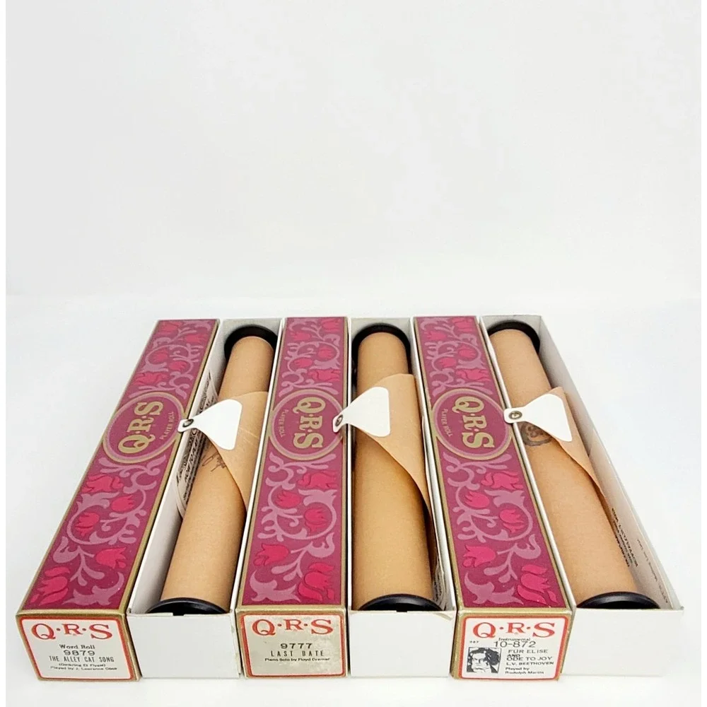 VALUE BUNDLE: Lot Of 3 QRS Player Piano Rolls Beethoven Alley Cat Last Date
